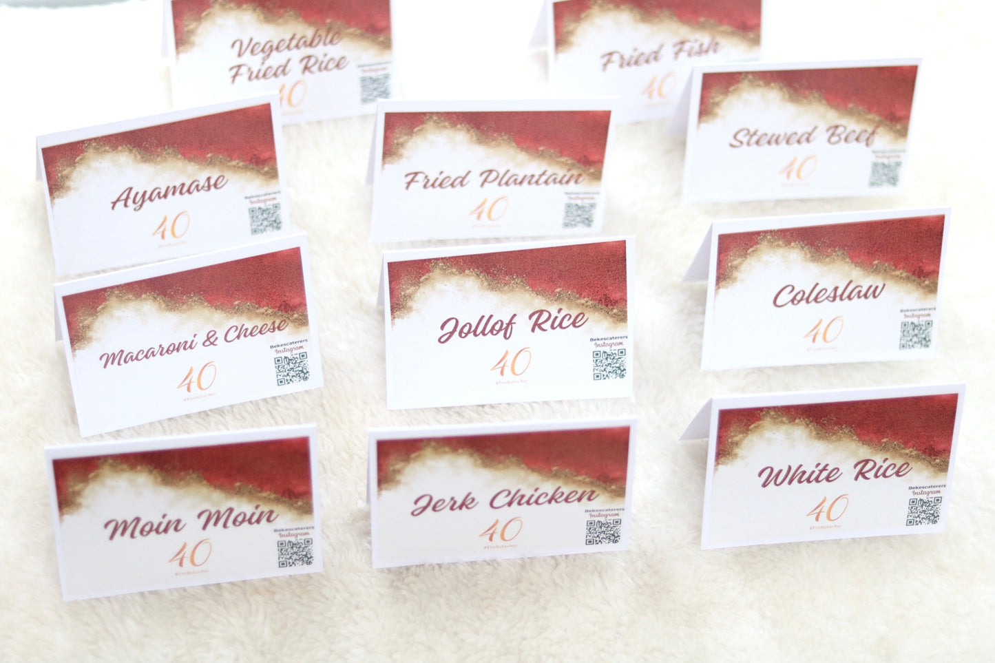 Buffet Food Labels
