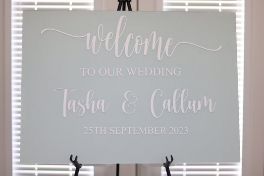 Wedding Welcome Sign (A2 Acrylic)