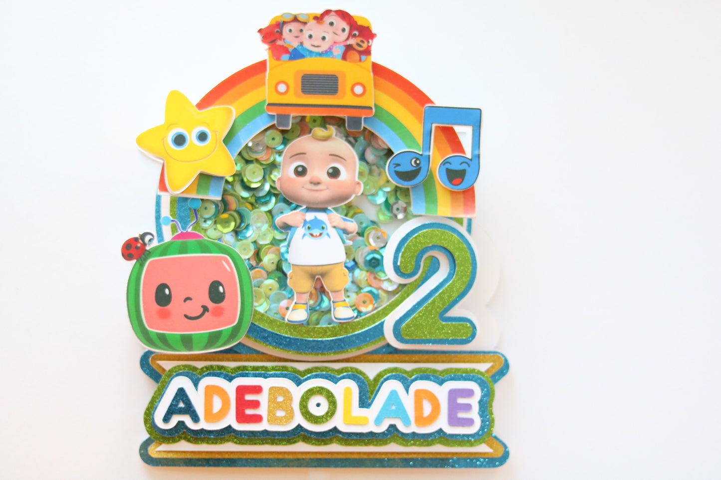 Cocomelon Cake Topper (3D & Shaker)