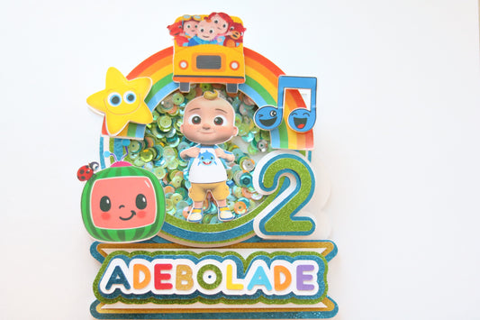 Cocomelon Cake Topper (3D & Shaker)