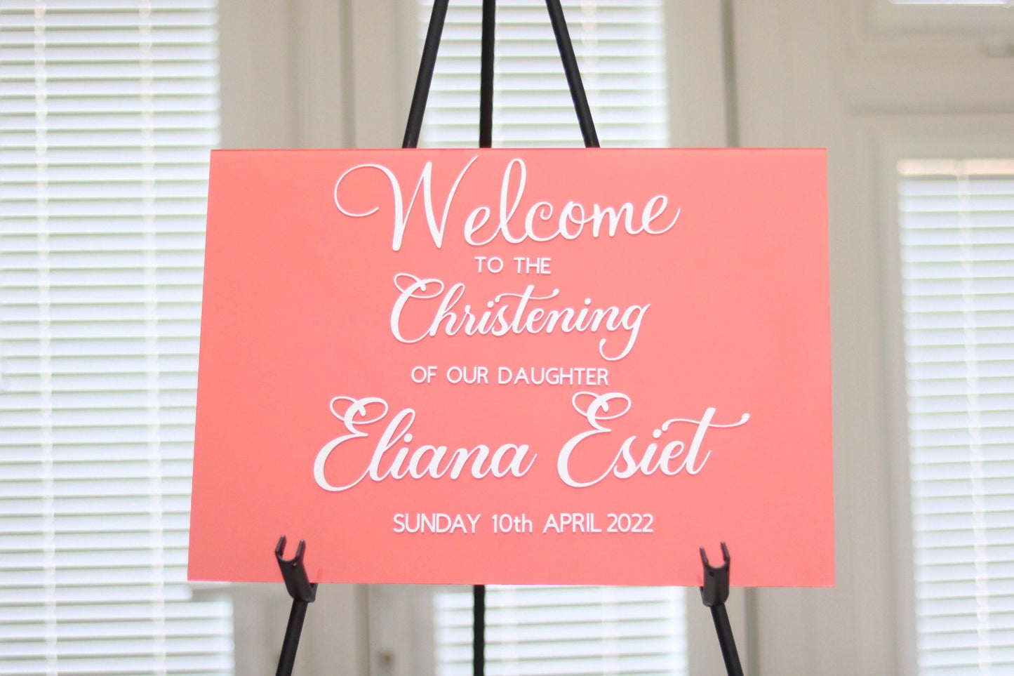 Acrylic Welcome Sign for Events (A3)