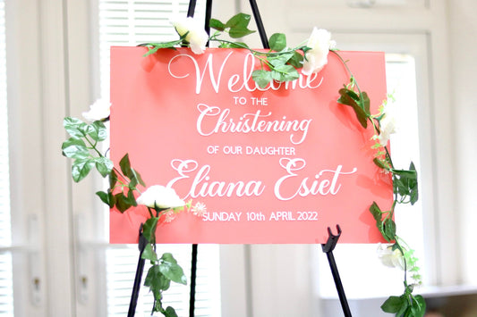 Acrylic Welcome Sign for Events (A3)