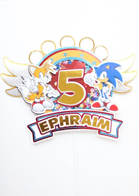 Sonic Cake Topper (3D & Shaker)