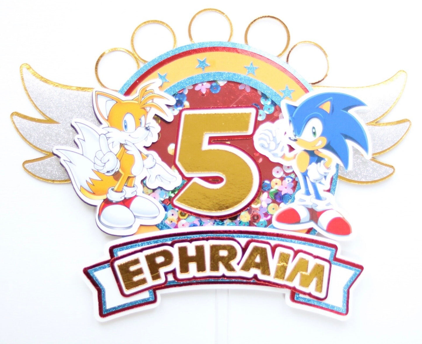 Sonic Cake Topper (3D & Shaker)