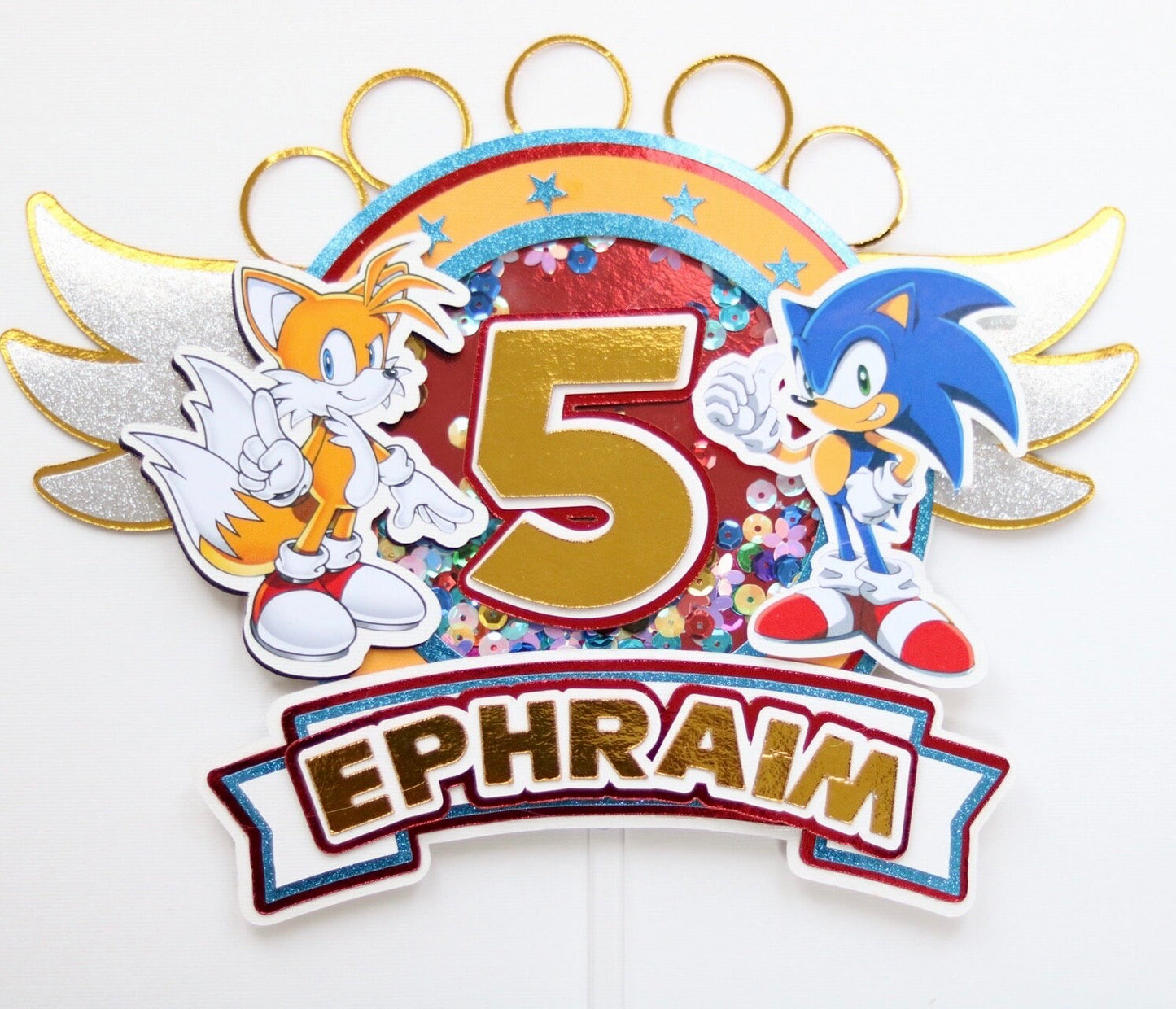 Sonic Cake Topper (3D & Shaker)