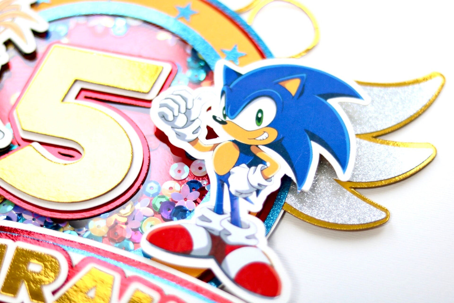 Sonic Cake Topper (3D & Shaker)