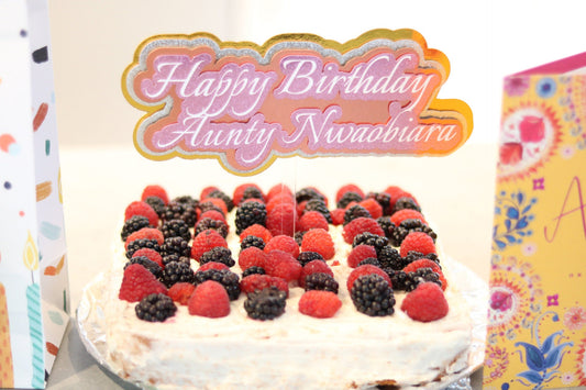 Personalised Happy Birthday Cake Topper