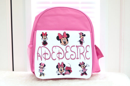 Minnie Mouse Inspired Backpack (Personalised)