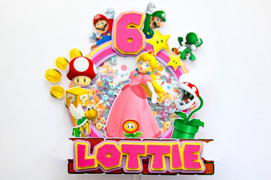 Princess Peach Cake Topper (3D & Shaker)