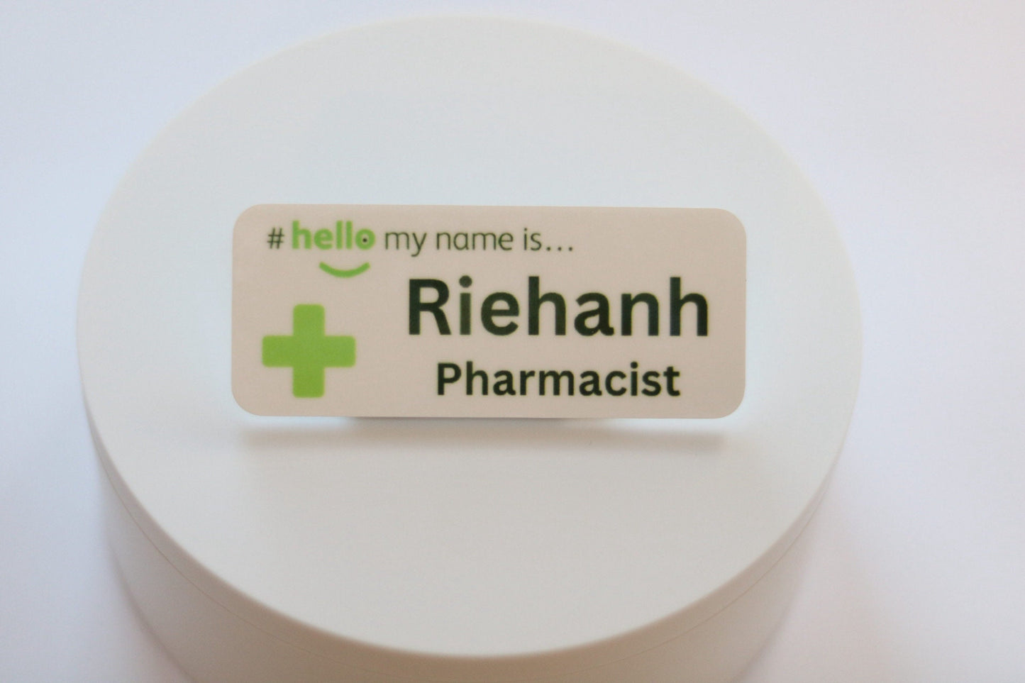Pharmacist Name Badge (“Hello, My Name is”)- Fibreglass Reinforced Plastic (FRP)