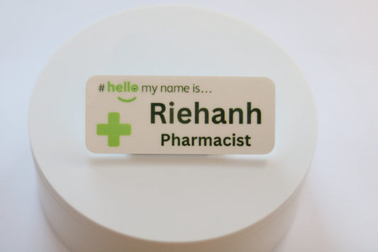 Pharmacist Name Badge (“Hello, My Name is”)- Fibreglass Reinforced Plastic (FRP)