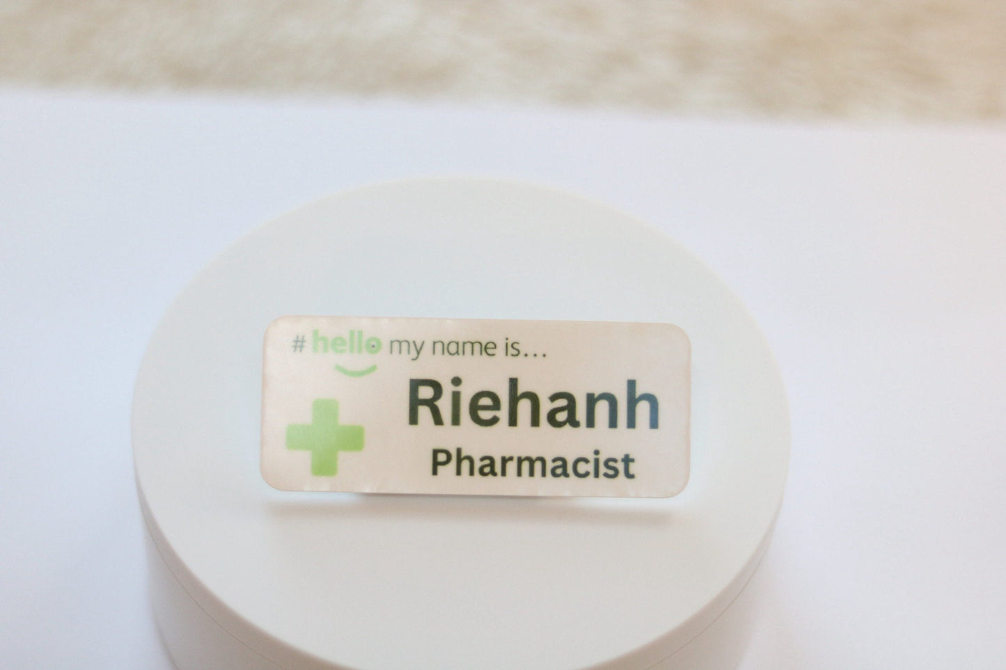Pharmacist Name Badge (“Hello, My Name is”)- Fibreglass Reinforced Plastic (FRP)