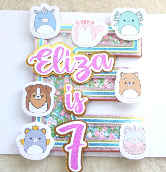 Squishmallow Cake Topper (3D & Shaker)