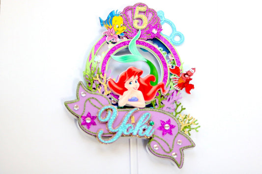 Mermaid Cake Topper (3D & Shaker)