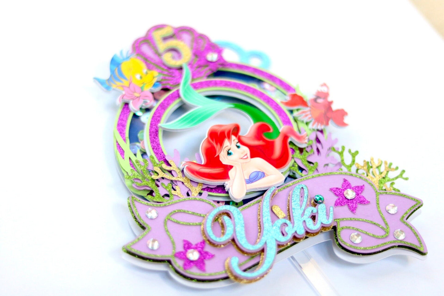 Mermaid Cake Topper (3D & Shaker)