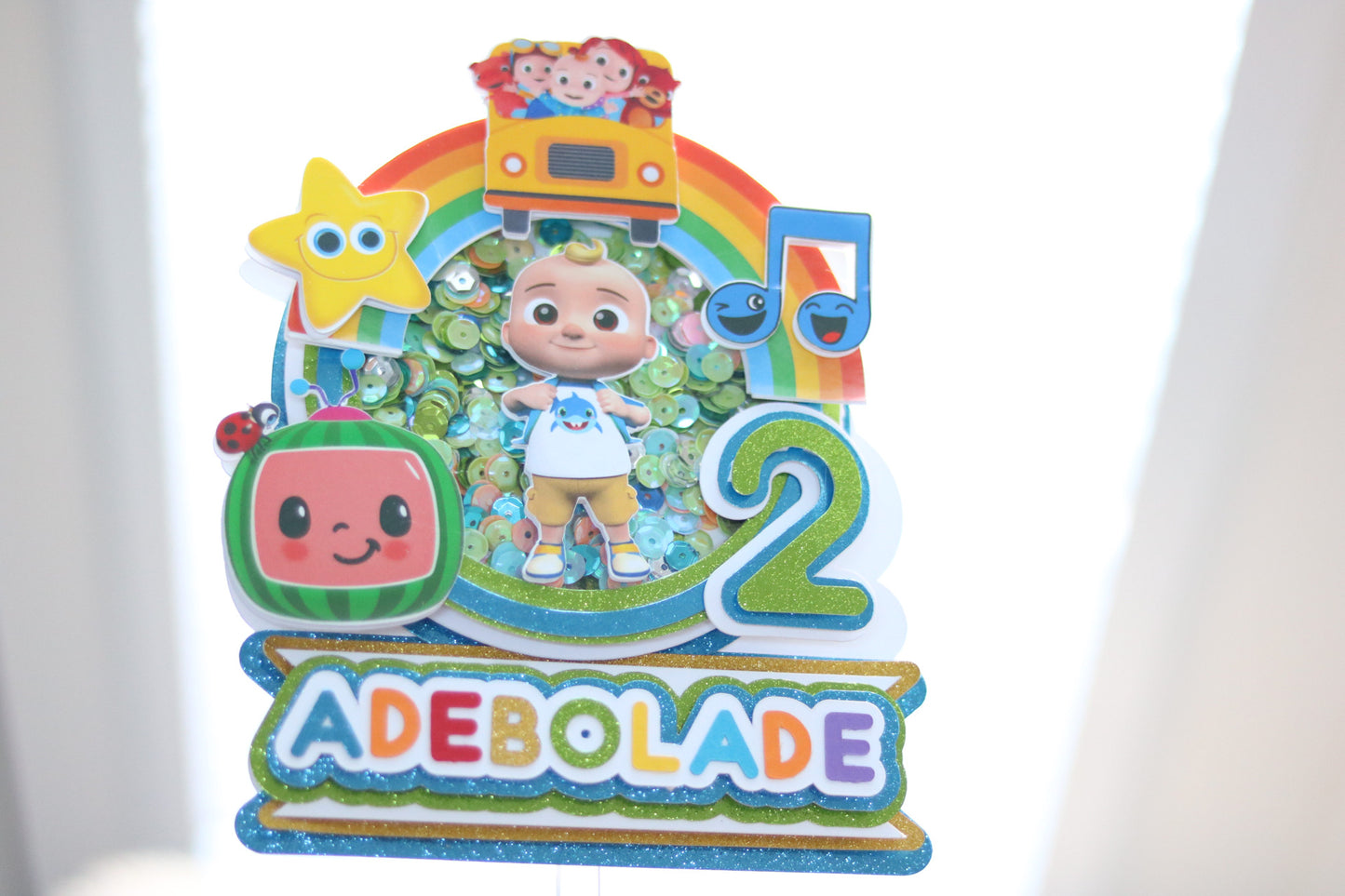 Cocomelon Cake Topper (3D & Shaker)