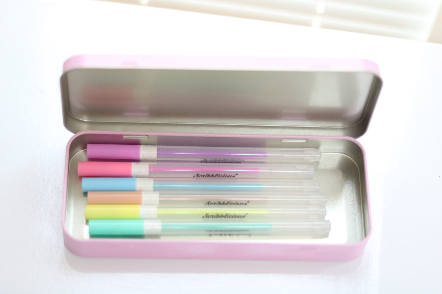 Personalised Pencil Case (Tin)- Pink