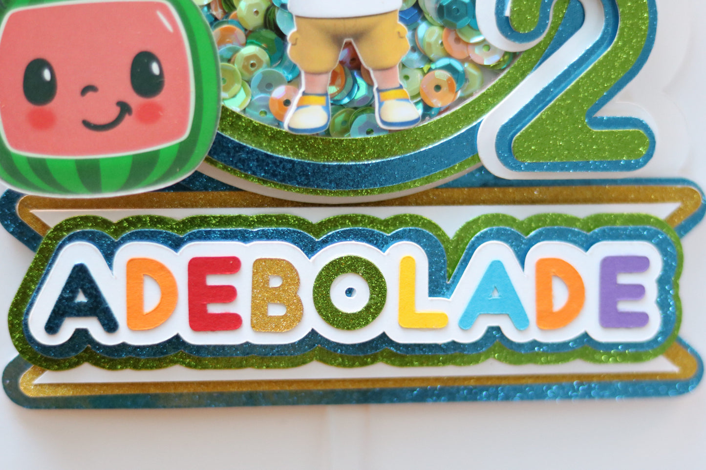 Cocomelon Cake Topper (3D & Shaker)