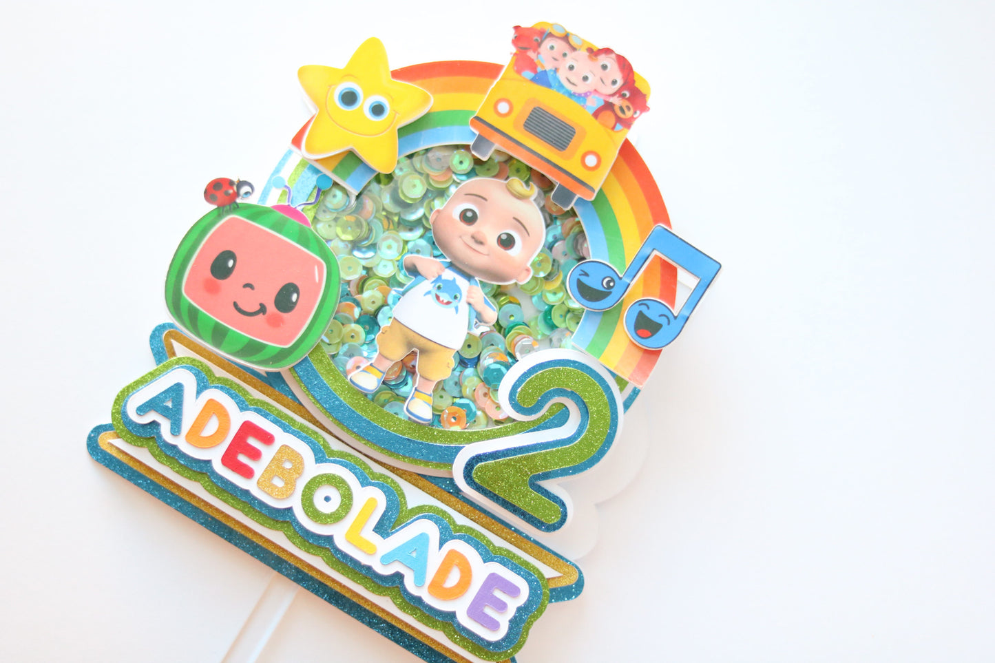 Cocomelon Cake Topper (3D & Shaker)