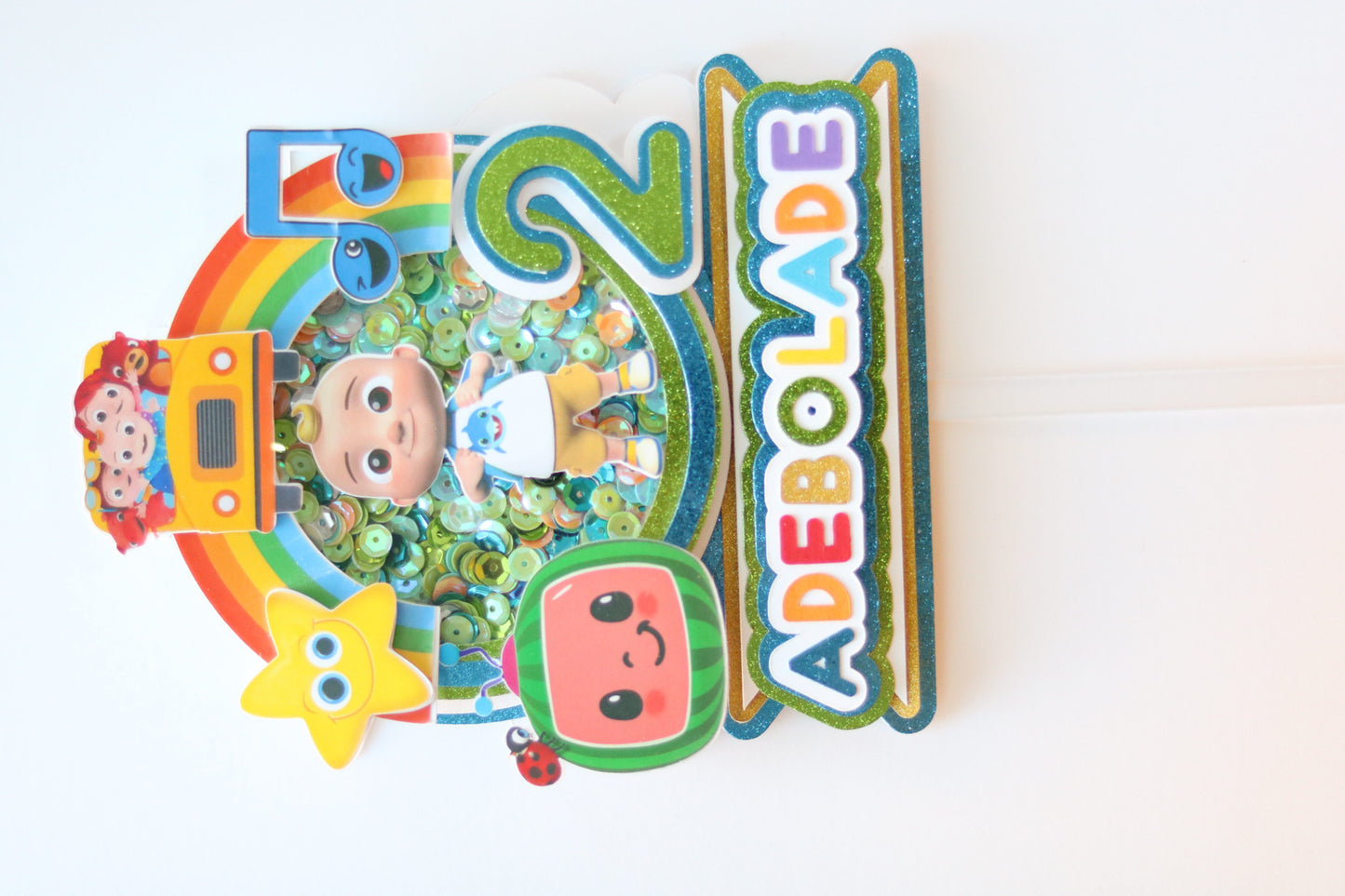Cocomelon Cake Topper (3D & Shaker)