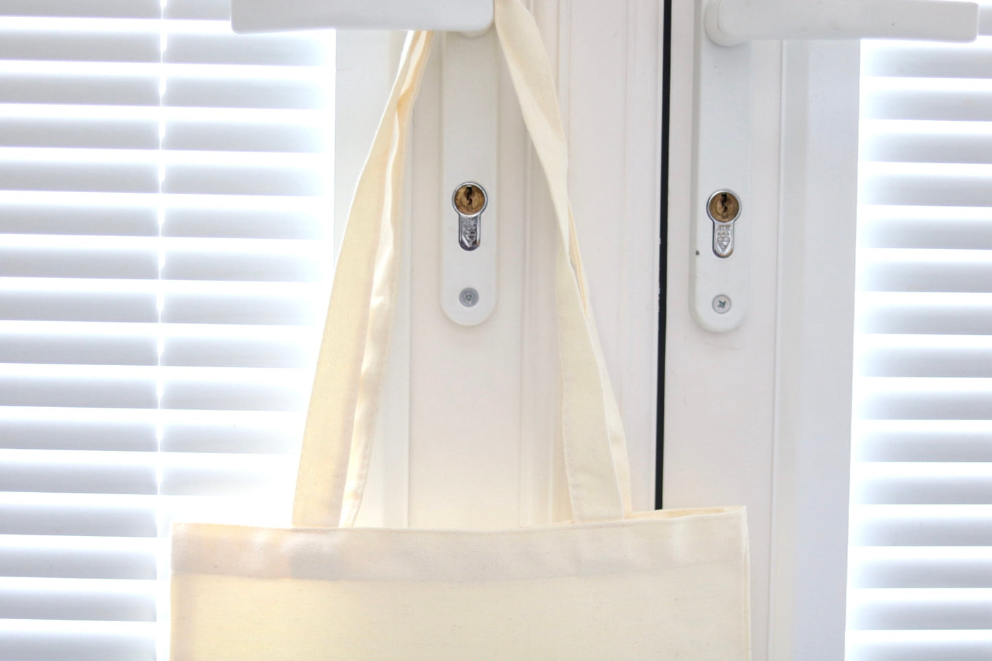 Tote Bag with Flower Initial Monogram