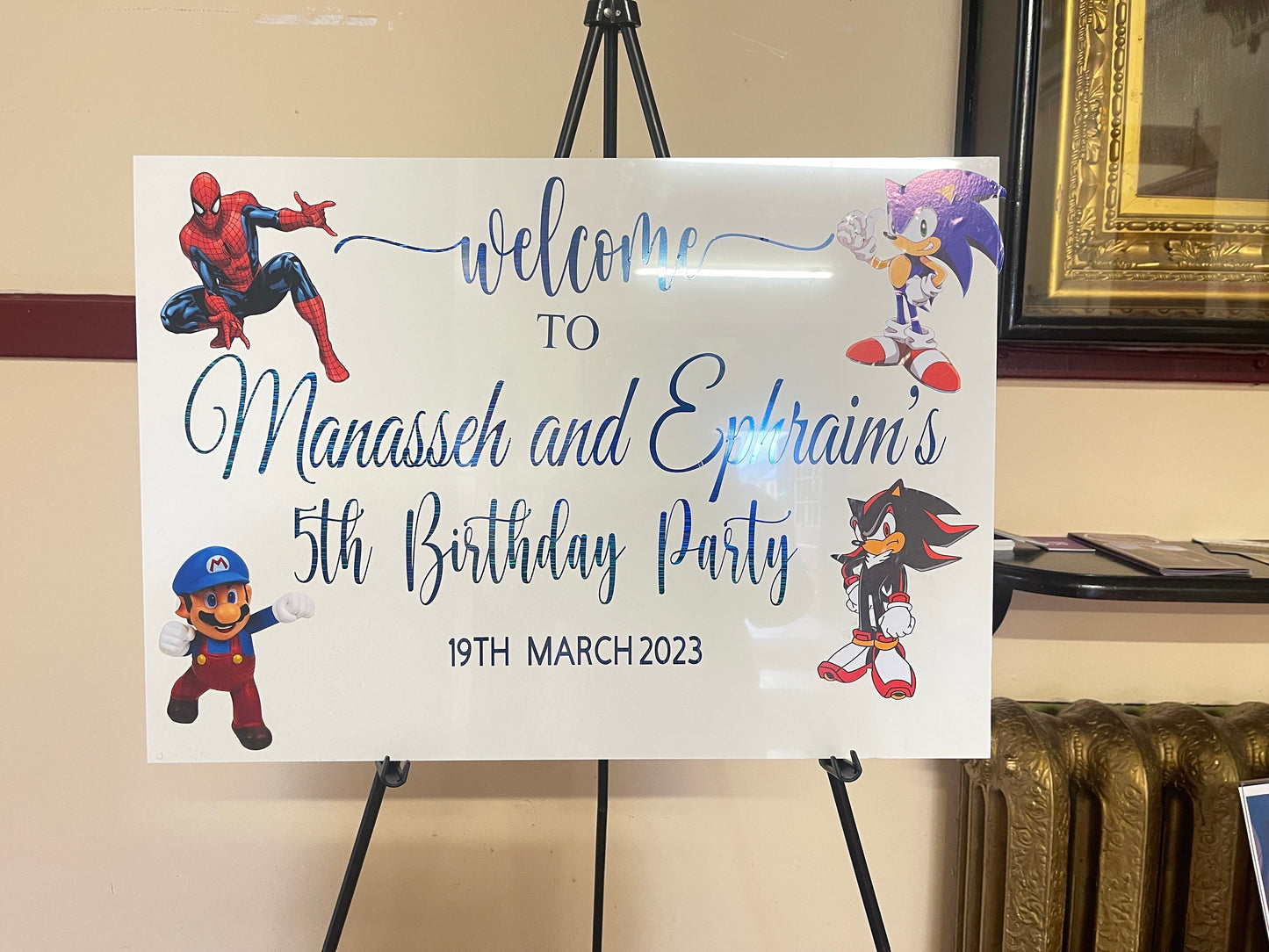 Acrylic Welcome Sign for Events (A2)
