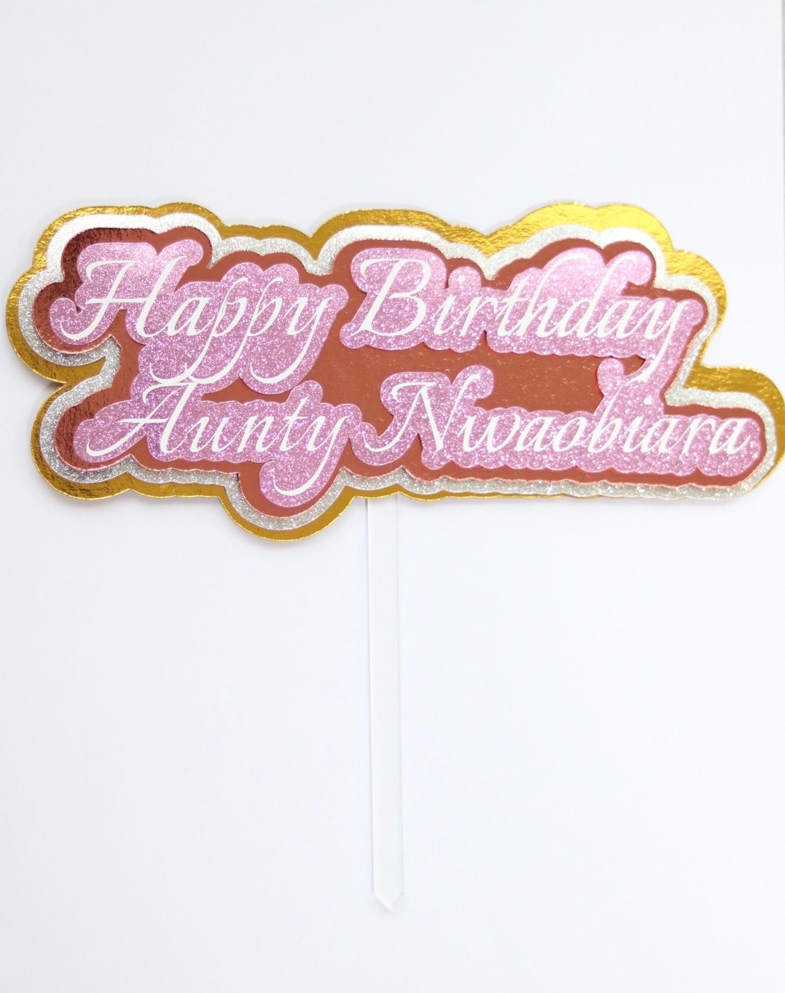 Personalised Happy Birthday Cake Topper