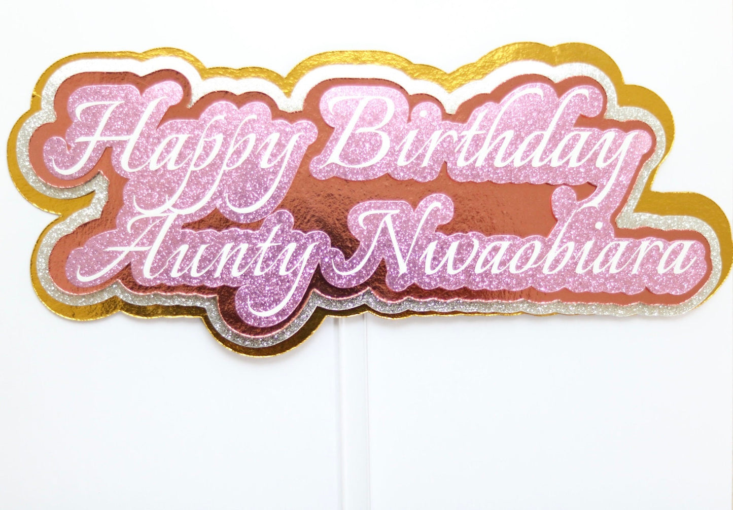 Personalised Happy Birthday Cake Topper