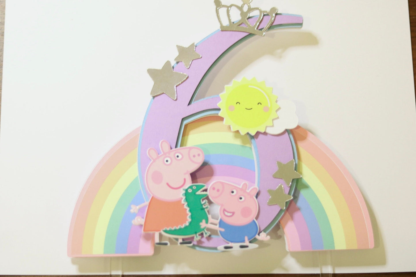 Peppa Pig Inspired Cake Topper (3D)