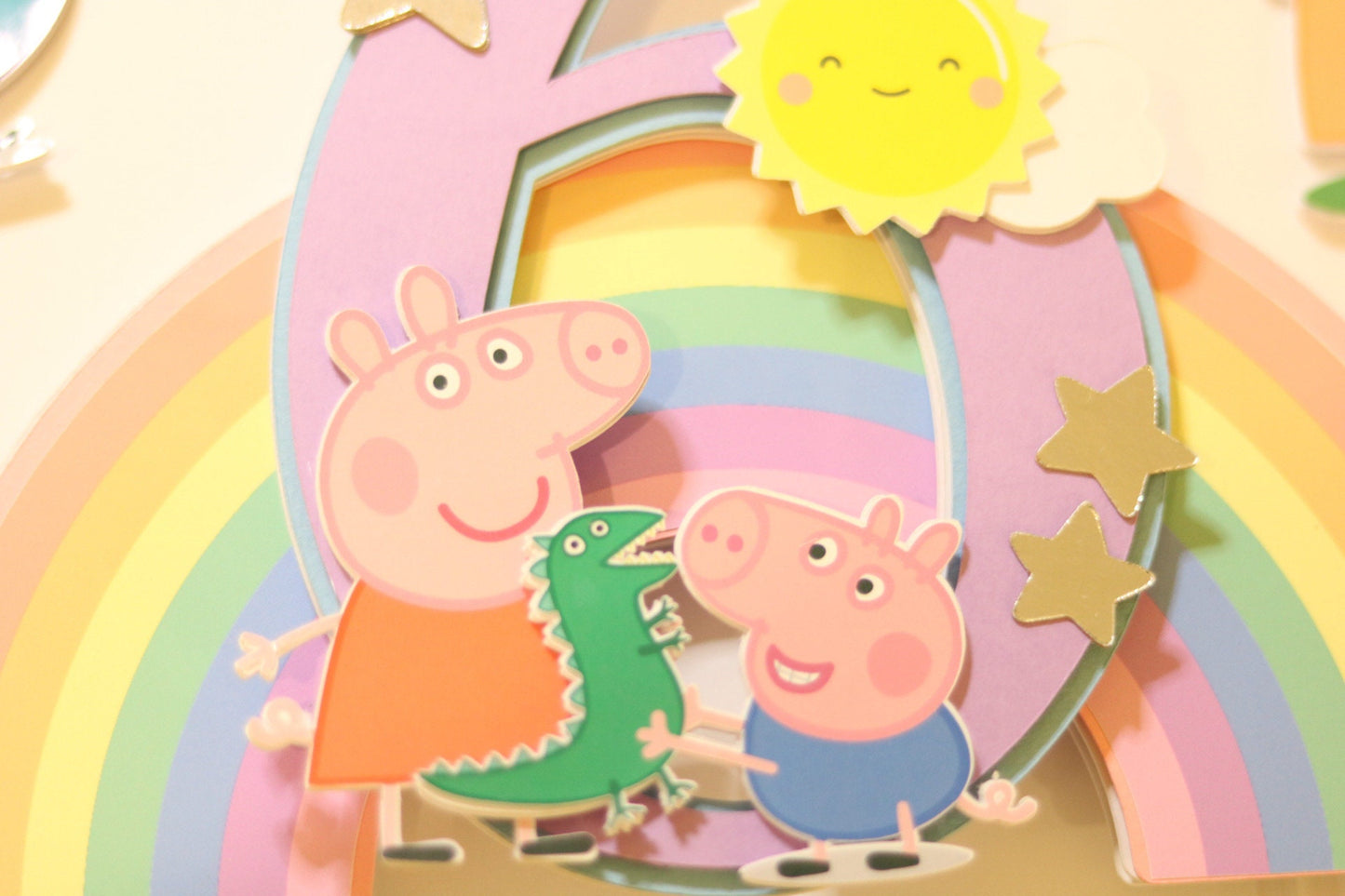 Peppa Pig Inspired Cake Topper (3D)