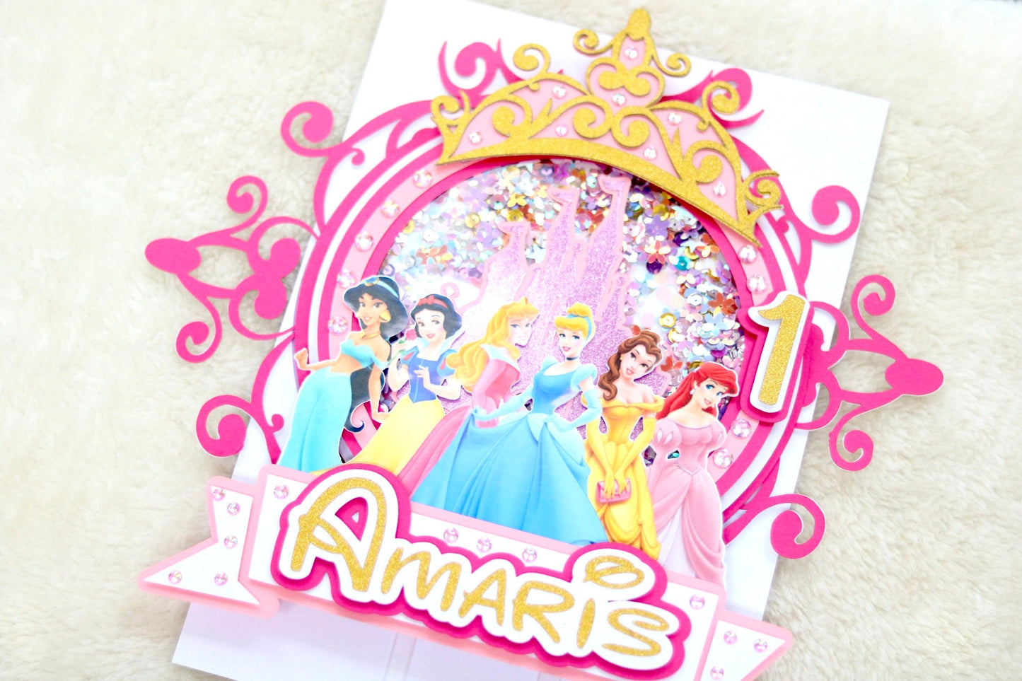 Disney Princess Cake Topper (3D & Shaker)