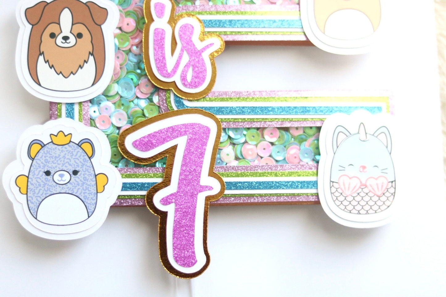 Squishmallow Cake Topper (3D & Shaker)