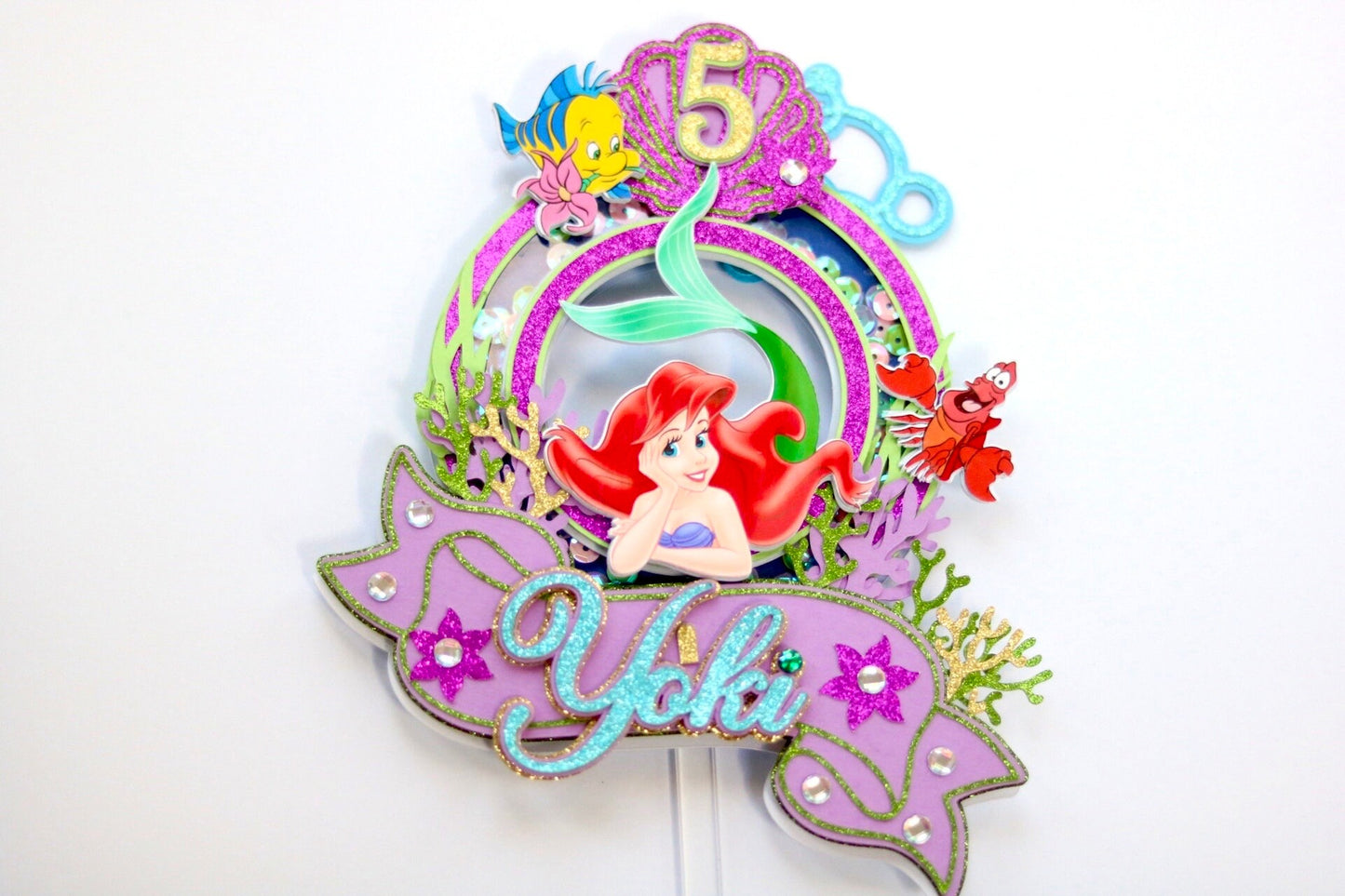 Mermaid Cake Topper (3D & Shaker)